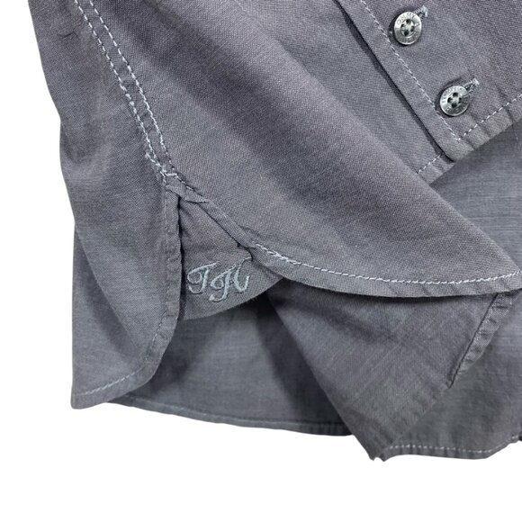 Tommy Hilfiger women's long-sleeve grey  button-down shirt size xl - Picture 12 of 16